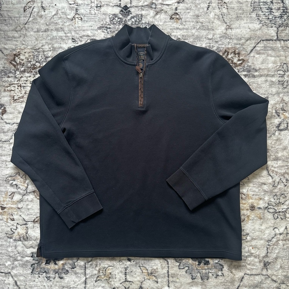 Jos. A. Bank Men's Black Zip-Up Sweater